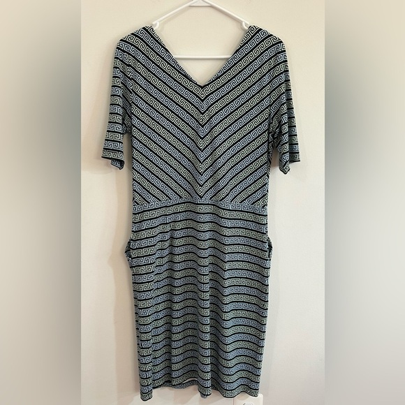 J. McLaughlin Wmns L Grecian Link Sheath Dress Signature Catalina Cloth Stretch - Picture 8 of 13